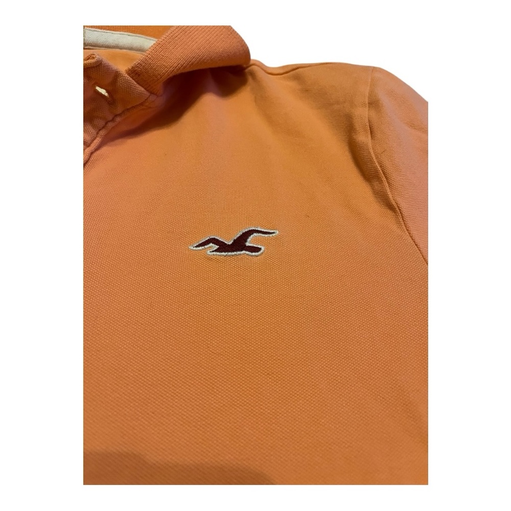 Hollister Men’s Orange Stretch Polo Shirt Size Small‎ - Picture 5 of 7